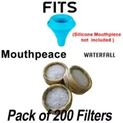 Bulk 200 Mouthpeace Activated Carbon Filters Fit moose labs Mouth Peace