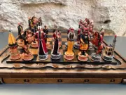 Luxury Chess Set Handmade Walnut Board, Crusader Pieces | Perfect Christmas Gift
