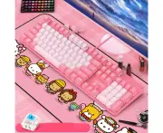 RGB Wired 60% Compact Mechanical Keyboard, Small Portable Gaming Office Keyboard for Windows and Mac White-pink-Pink-white