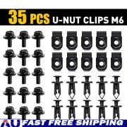 35PCS Car Body Bolts U-nut Clips M6 Engine Undertray Cover Splash Shield Guard (for: Fiat)