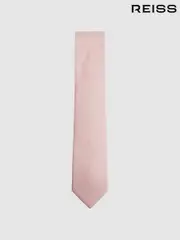 Reiss Soft Pink Liam Silk Polka Dot Tie (172918) | $95