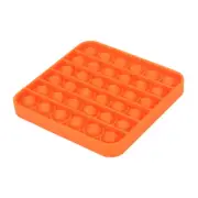 Bubble Pop Up Push Button Fidget Sensory Toy ~ Orange Square, Calming, UK SELLER