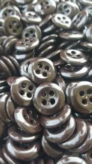 Brown Buttons, 4 Hole Sewing/Crafts Buttons 10mm - 24 Pieces (57)