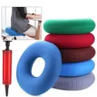 Hip Support Seat Pad Massage Cushion with Pump Inflatable Ring Round Pillow