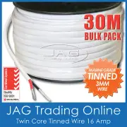 30M x 3mm MARINE GRADE TINNED 2-CORE TWIN SHEATH CABLE / BOAT ELECTRICAL WIRE