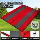 Double Self Inflating Mattress Sleeping Mat Air Bed Camping Hiking Joinable Red
