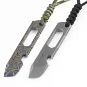 Titanium Pry Bar Pendant Crowbar Bottle Opener Keychain Outdoor EDC Multi Tool
