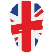 Union Jack 2D Card Party Flag Face Mask - Song Contest British Fans