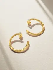 [Marina B] Marina B - Trisolina 18-karat Gold Diamond Hoop Earrings - One size One size Gold