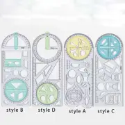 Multifunctional Geometric Ruler Drawing Rulers for Office Multiple Shapes