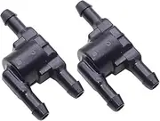 MKVAXR 2Pcs Black Windscreen Washer Valve, 3 Way Car Windshield Washer Check Valve Connectors, 8532128020 Perfect, for Volvo, Reliable Washer Jet Non Return Valve Windscreen Washer Pump Motor