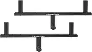 Sound Town 2-Pack Dual Speaker Pole Mount, Speaker Mounting Brackets for PA/DJ Speakers,2.0/2.1 System, Mounting Width Adjustable, Black (STSD-D2.0-Pair)