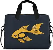 Quteprint Abstract Goldfish Pattern 15.6 Inch Laptop Bag Briefcase for Business, Water-Resistant Computer Bag Fits 14-16 Inch Notebook for Men Women, Office Travel Work Backpack, Multi, 40x7.5x30cm