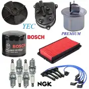 Tune Up Kit Filters Cap Rotor Wires Plugs for Honda Accord L4; 2.2L 1992-1993
