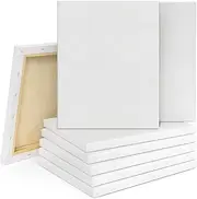 Pack of 5 Blank Canvas Panel, 30x40cm Canvas Boards for Painting Premium Quality White Cotton Painting Canvas for Acrylic, Oil, Gouache and Tempera Paints (30 x 40cm)