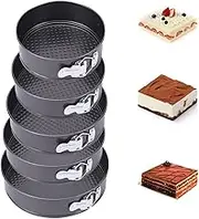 Daseeme Springform Cake Tin, Diameter 18/20/22/24/26/28 cm, Round Baking Pan with Elastic Cover, Non-Stick Coating, Carbon Steel Cake Tin for Baking