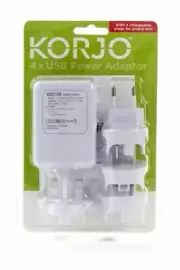 NEW Korjo 4 x USB Power Adaptor USB04