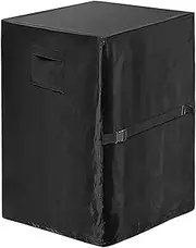 Patio Heater Shield - Sunproof Barbecue Pit Wrap | 420D Oxford Fabric Waterproof PVC Coating Protector with 2 Handles, Windproof Chiminea Bonfire Cap for 21x21x34in Cube Total Protection