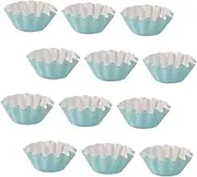 VINTORKY 50pcs Cake Paper Trays Food Grade Cupcake Liners for Baking for Birthdays Weddings Showers High Hardness Grease Resistant Design Attractive Simple Atmosphere