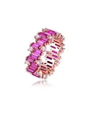 Genevive 18K Rose Gold Vermeil CZ Ring
