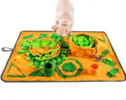Snuffle Mat Dogs Interactive Feed Game Non Slip Bottom Pad Pumpkin Patch New Q