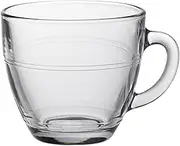 Duralex Gigogne Cup and Saucer, Clear, 220 ml Capacity (6 Pieces Set)