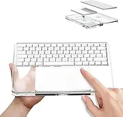 Transparent Acrylic Keyboard Stand and touchpad Tray pad Suitable for Second and Third Generation Apple Magic Keyboards and Apple Magic touchpads, Comfortable to Relieve Wrist Pain Hand Rest