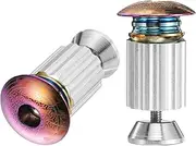 uxcell Bar End Plugs Aluminum Handlebar End Caps Bike Plugs 0.6oz Expanding Locking for MTB Road BMX Fixed Gear Bike, Colorful