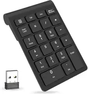 Foloda Wireless Number Pads, Numeric Keypad Numpad 22 Keys Portable 2.4 GHz Financial Accounting Number Keyboard Extensions 10 Key for Laptop, PC, Des