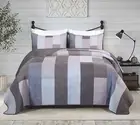 Sora Plaid Checkered Coverlet Bedspread Pre-Washed Cotton Patchwork Quilt Set
