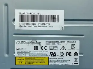 LITE-ON IHAS124 24X DVD燒錄器 SATA介面 良品