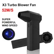 Mini Handheld Turbo Blower Jet Fan USB Rechargeable 130000RPM Brushless Motor
