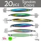 20pcs Random Colors 150g Colt sniper jig MUSTAD treble Hook 5.25oz Vertical bait