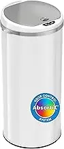 iTouchless halo Automatic Touchless Sensor Trash Can – 13 Gallon / 49 Liter – Pearl White – Round, MT13RW