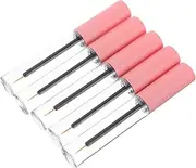 5pcs Bottled Empty Tube Lip Gloss Tubes Lip Gloss Containers Pink Plastic