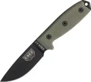 ESEE Model 3MIL Plain Edge Light Green Micarta Handle Fixed Blade Knife 3MILPB