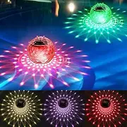 Mineup Solar Floating Pool Light, Pack of 2 Floating Pool Lights, 7 Colours Pool Lighting Underwater, Waterproof Pool Lights Underwater for Swimming Pool Pools, Party, Ponds, Lawn