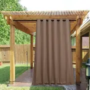 2 Panels Weighted Blackout Curtains for Patio Waterproof, Grommet & Back Tab