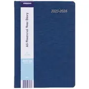 J.Burrows A5 Day to Page Textured FY25/26 Diary Navy