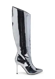 [Public Desire] Falcon Knee High Boots-Silver
