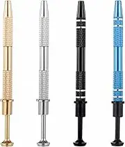 4 Pieces 4 Prongs Jeweler's Pick up Tool, Stainless Steel Septum Ball Screw Tool 4-Claw Piercing Ball Grabber Pick up Tool for IC Chip Electronic Components Nails Clamping Small Jewelry Parts Objects