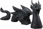 Dragon Gothic Garden Decor Statue, Large Figurine The Dragon of Falkenberg Castle Moat Lawn Garden Resin Dragon Sculptures Yard Decoration,Outdoor Funny Statues Art Ornament (B)