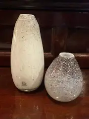 Hysteria Hand Blown Glass Studio Vase France Art / Violet Mineral