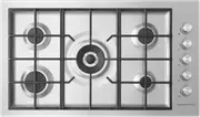 Fisher & Paykel 90cm Stainless Steel Gas Cooktop