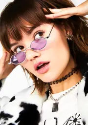 [Good Times Eyewear] Purp Side Eye Lewks Round Sunglasses