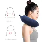 Soft U-shaped Nap Pillow Memory Foam Plush Flight Neck Pillow