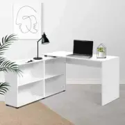 Artiss Computer Desk Bookshelf White 130CM White