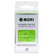 10x Moki Antistatic/Anti-Bacterial/Alcohol Free Laptop/Computer Screen Wipes