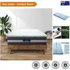 7-Zone Memory Foam Mattress Topper, Bamboo Cover, Single Size - 8cm Thick