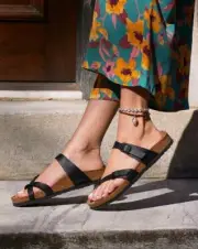 BIRKENSTOCK MAYARI SANDALS WOMENS BLACK BIRKO FLOR CORK 71791 NEW